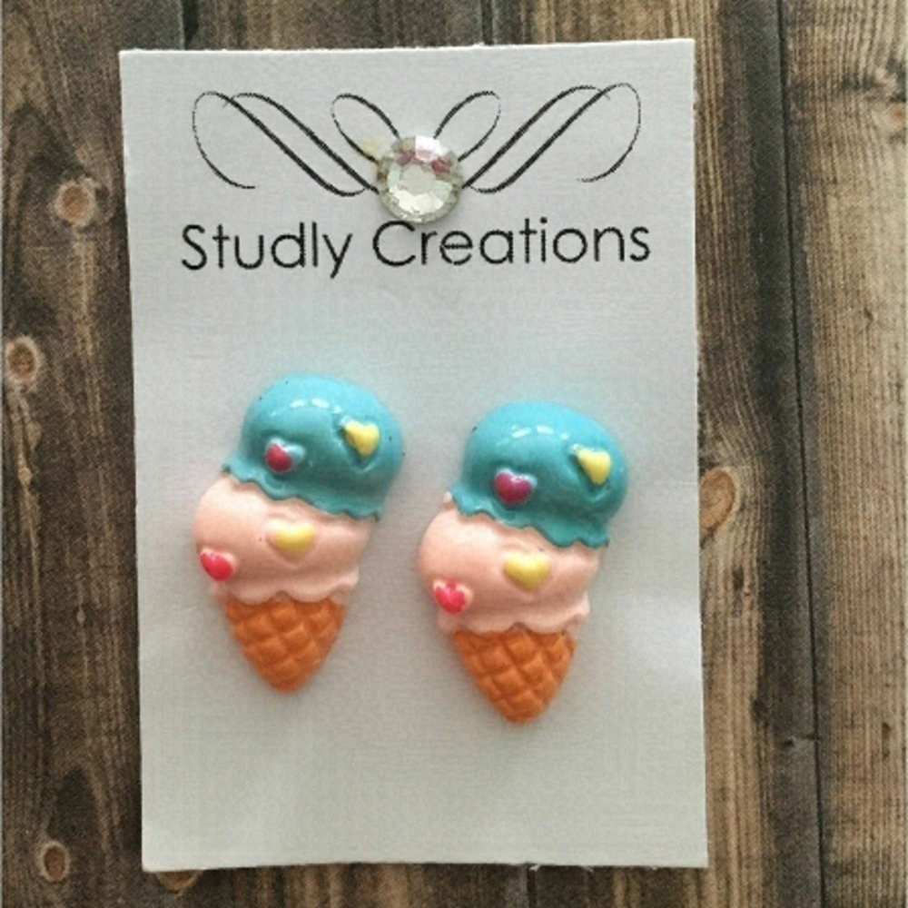 🆕 Studlycreations ice cream stud earrings